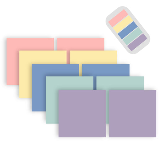 Transparent stickynotes - MARSHMALLOW 10-pack (incl. 1x page marker set)