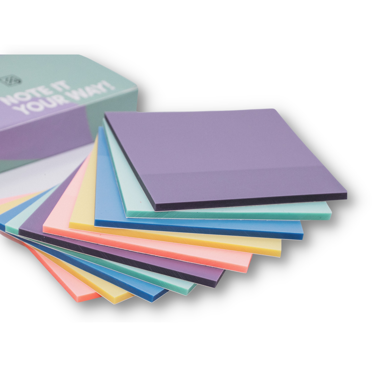 Transparent stickynotes - MARSHMALLOW 10-pack (incl. 1x page marker set)